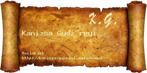 Kanizsa Györgyi névjegykártya